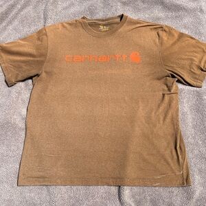 Carhartt Brown Short Sleeve Tee with Logo